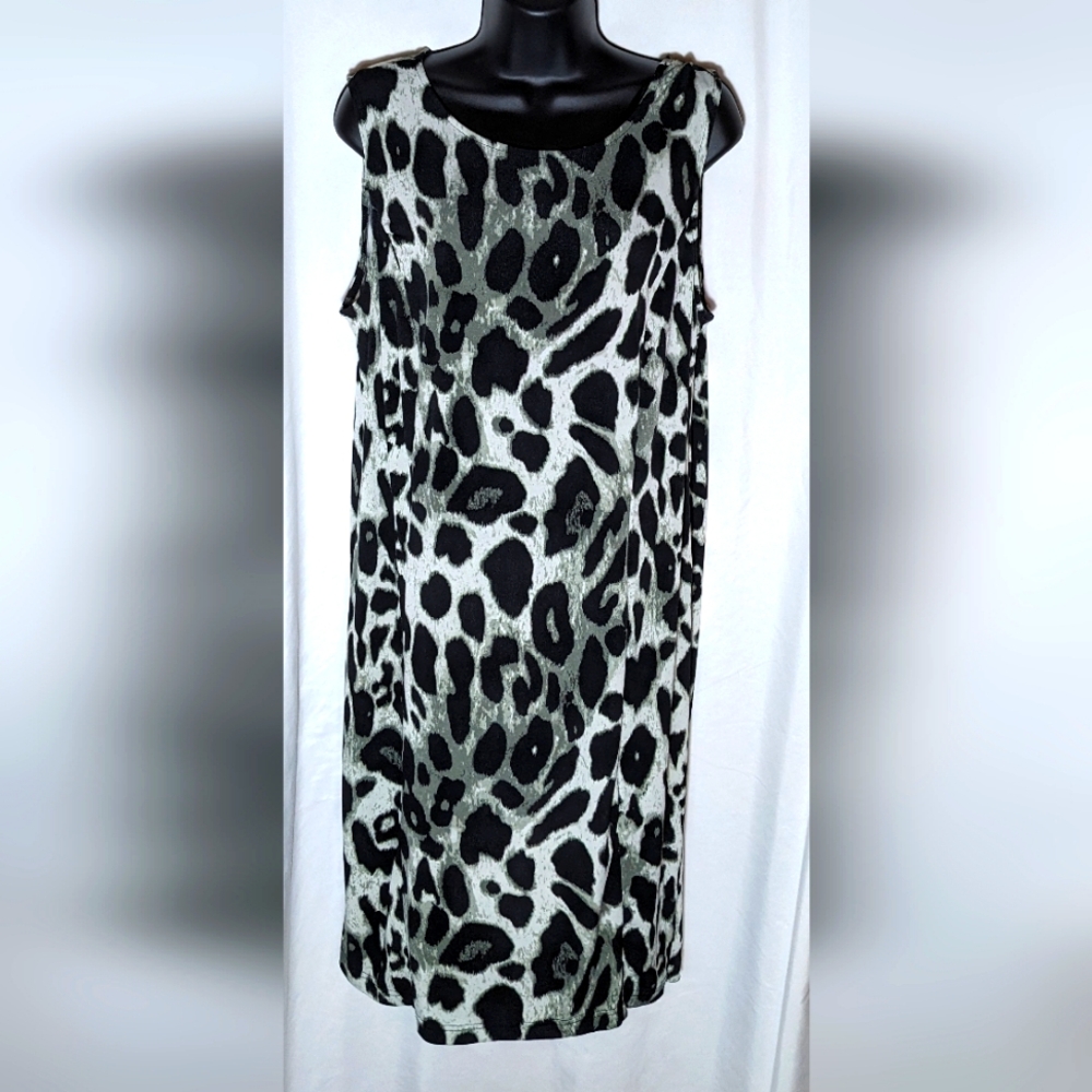 Women's Lennie for Nina Leonard Animal Print Sheath Dress | size XL - Picture 1 of 6